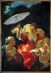 Vertumne and Pomone: Vertumne Disguises Herself as an Old Woman to Approach Pomone