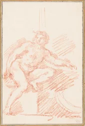 Ignudo from Sistine Chapel ceiling