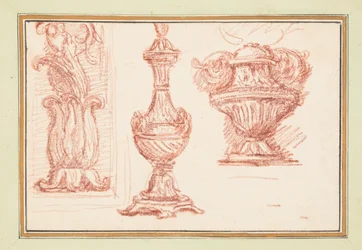 Two urns and an ornamental detail