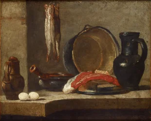 Still Life of Kitchen Utensils, c1733-1734