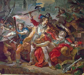 The murder of Étienne Marcel (c. 1316-58), design for a Gobelins tapestry, 1783