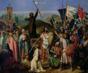 Procession of Crusaders around Jerusalem