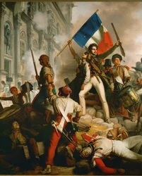 Street Battle in Front of Paris City Hall