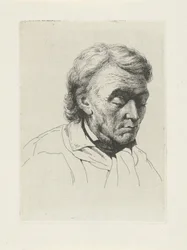 Portrait of an Old Man with Closed Eyes