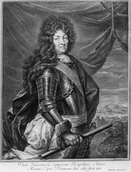 Portrait of Louis XIV (1638-1715) engraved by Gerard Edelinck (1640-1707)