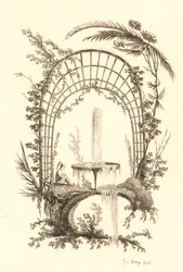Fountain Under Pergola