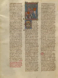 Gauvain and Blioberis Meeting a Knight with a Red Shield
