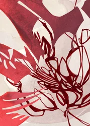 Abstract Red Blooms