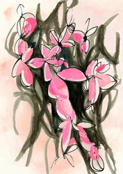 Pink Abstract Flowers