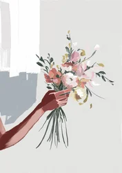 Hand Holding Bouquet