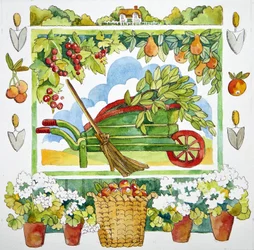 Wheelbarrow - garden surround, 2012