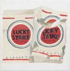 White Lucky Strike Cigarette packs