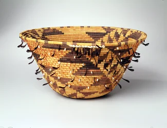 Girls Coiled Dowry or Puberty Basket, Pomo, Pinoleville, California