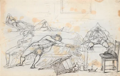 A Scene on Mont Salève, Switzerland, After a Drinking Bout