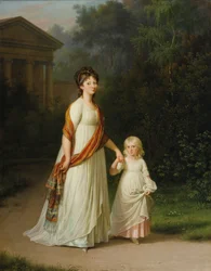 Marie Sophie Frederikke, Princess of Denmark and her Daughter, Princess Caroline