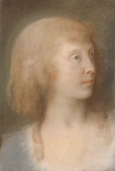 Portrait of Anna Barbara Damkier, Three-Quarter Profile to the Left