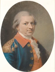 Portrait of Factory Master and Commander Captain Henrik Gerner. Oval, Three-Quarter Profile to the Right