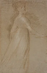 Study of a Young Girl, Half from the Back, with Right Arm Outstretched