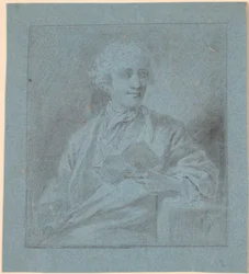 Study for a Portrait of a Seated Young Man Holding a Piece of Paper, Half-Figure Facing Forward
