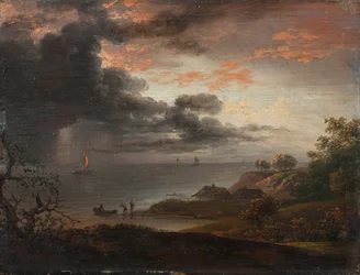 Thunderstorm Pouring into the Sea