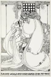For she would put her hands upon my face - A knight and maiden