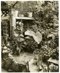 Pool showing terrace Home of George and Mary Stonehill, Greenwich Village, New York, USA, c.1936-37