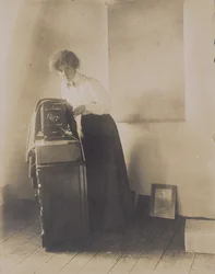 Portrait of Lillian Baynes Griffin with Her Camera