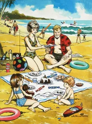A Christmas picnic on the beach