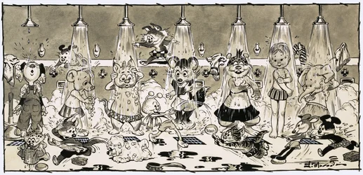 Animals Showering