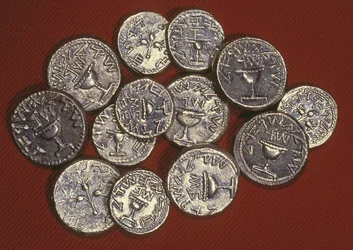 A hoard of shekels, Herodian Jerusalem, c.66-70 AD