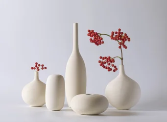 Ceramic Vases with Red Berries