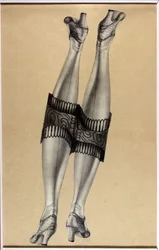 Collage Deux belles jambes - by Jindrich Styrsky (1899-1942)