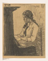 Laura Bacot Playing a Piano