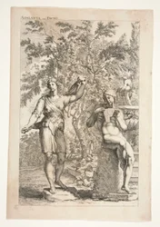 Atalanta and a Faun, from Sculpturae Veteris Admirata