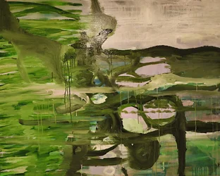 Green Water Reflections