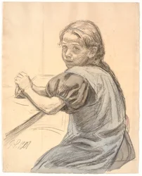 Georgia Skovgaard Sitting at a Table