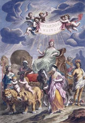 An Allegorical Plate with Title, Geographia Blaviana