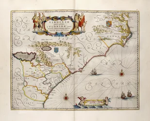 Map of Virginia and Florida