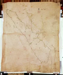 Chart of Sumatra, 1653