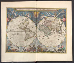 New and most accurate map of the whole world by Ioanne Blaeu