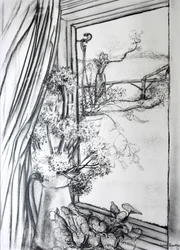 View through the Cottage Window, 1970