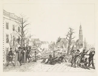 Ruins in Leiden after the Gunpowder Explosion, 1807