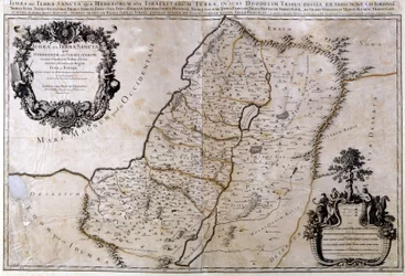 Historical Geographical Map of Palestine. Jansson Atlas