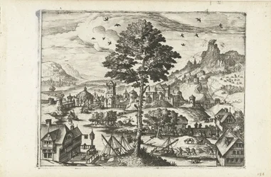 Landscape with Town by a River Landscapes, Seascapes, and Imaginative Cityscapes (series title)