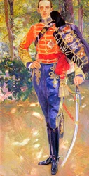 Portrait of King Alfonso XIII in a Hussars Uniform, 1907