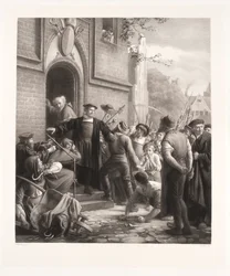 Bishop Rønnow Defended by Hans Tausen Against the Attack of the Common People
