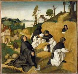 Cistercian Monks Harvesting