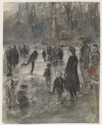Ice Fun on the Frozen Pond in the Hague Forest