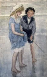 Children Paddling at Scheveningen