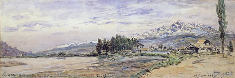 Snow on the mountains at Grenoble, 12th and 13th September, 1882